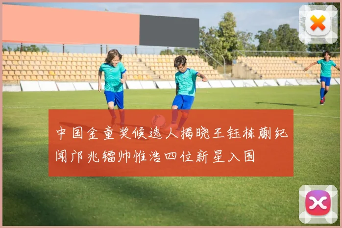 中国金童奖候选人揭晓王钰栋蒯纪闻邝兆镭帅惟浩四位新星入围